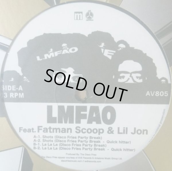 画像1: LMFAO Feat. Fatman Scoop / Shots AV8 Remix / La La La AV8 Remix ★再入荷★