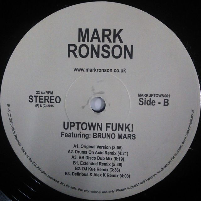 画像1: %% Mark Ronson Feat. Bruno Mars / Uptown Funk (MARKUPTOWN001) NNN19-1-1